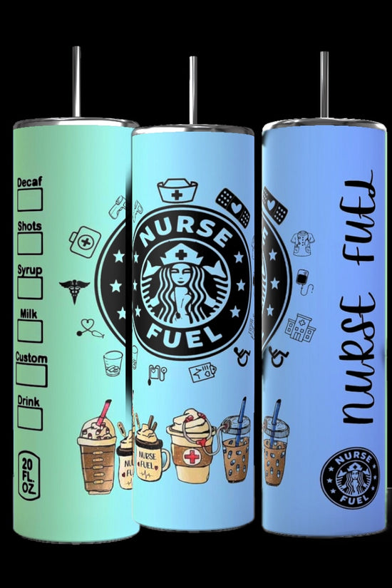 Three dark blue cylindrical tumblers, inspired by the luxury GUCCI Diana design and crafted by Kreative Kreationz, each featuring a textured pattern. These elegant tumblers boast prominent gold and red buckle designs, include a reusable straw, and flaunt a sleek, minimalistic aesthetic against a dark blue background. Each tumbler has an impressive 20 oz capacity.

