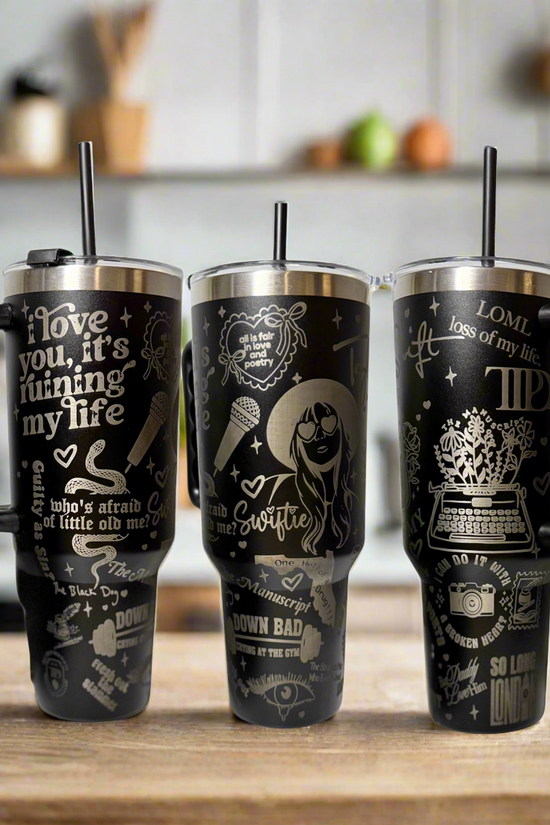 Taylor Swift TTPD 40oz Engraved Tumbler