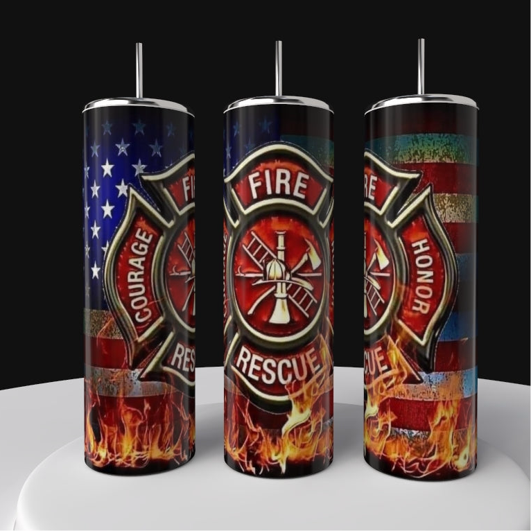 Fire & Rescue 20oz Skinny Tumbler