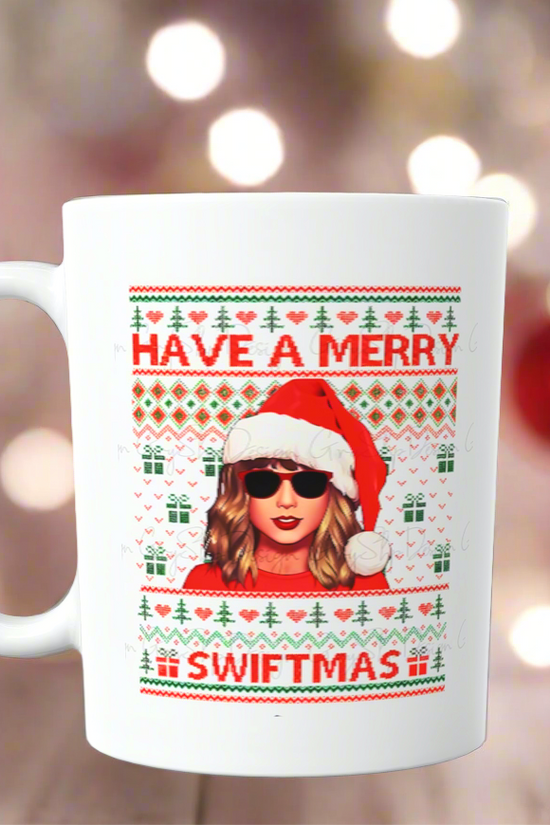 Merry Swiftmas Taylor Swift Ceramic Mug