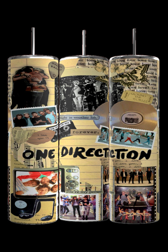One Direction Aesthetic Collage 20oz Stainless Steel Tumbler