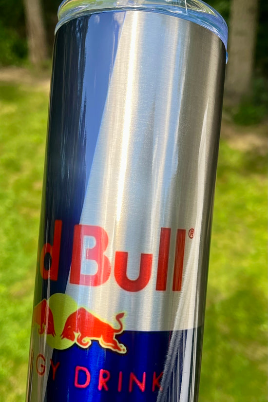 Sugar Free Red Bull Energy- Silver Stainless Steel 20oz Tumbler