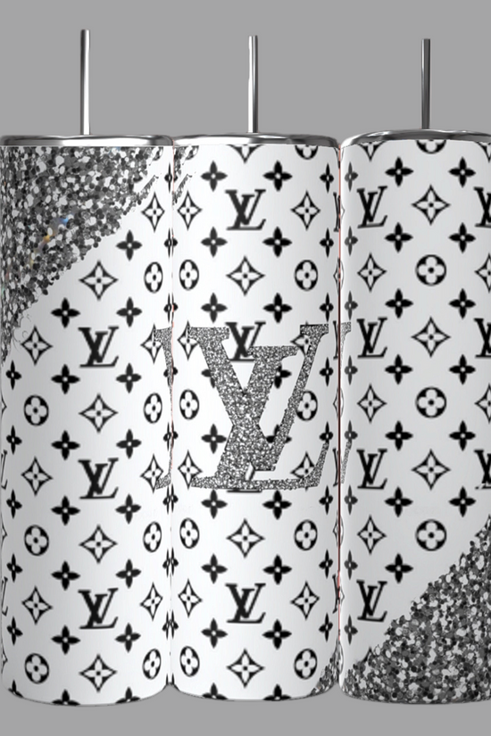 Louis Vuitton Black & Silver 20oz Tumbler