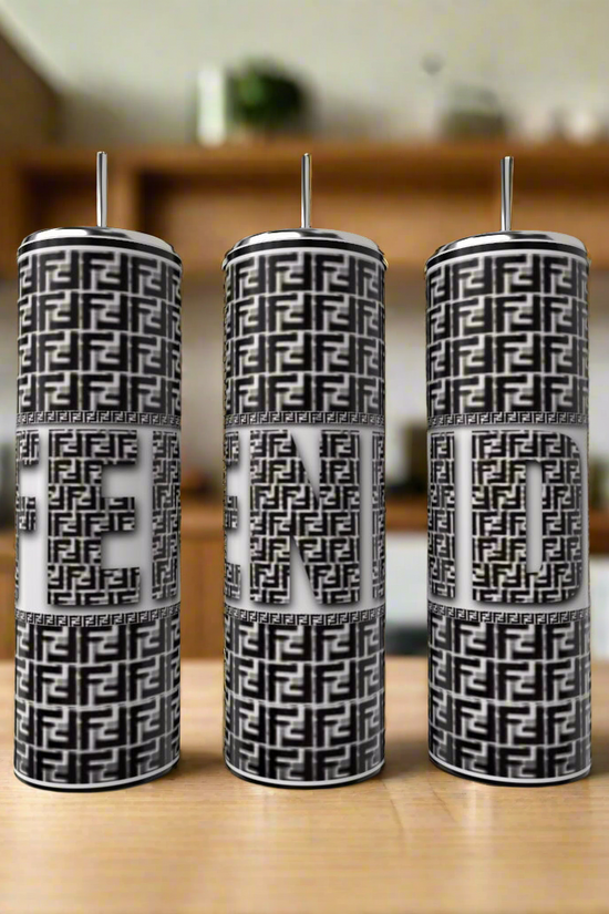 FENDI Black 20oz Skinny Tumbler