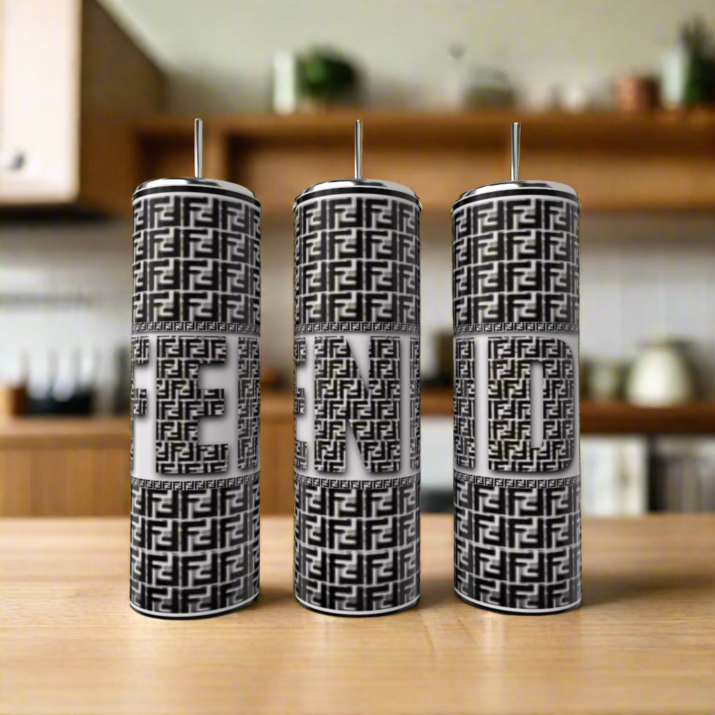 FENDI Black 20oz Skinny Tumbler