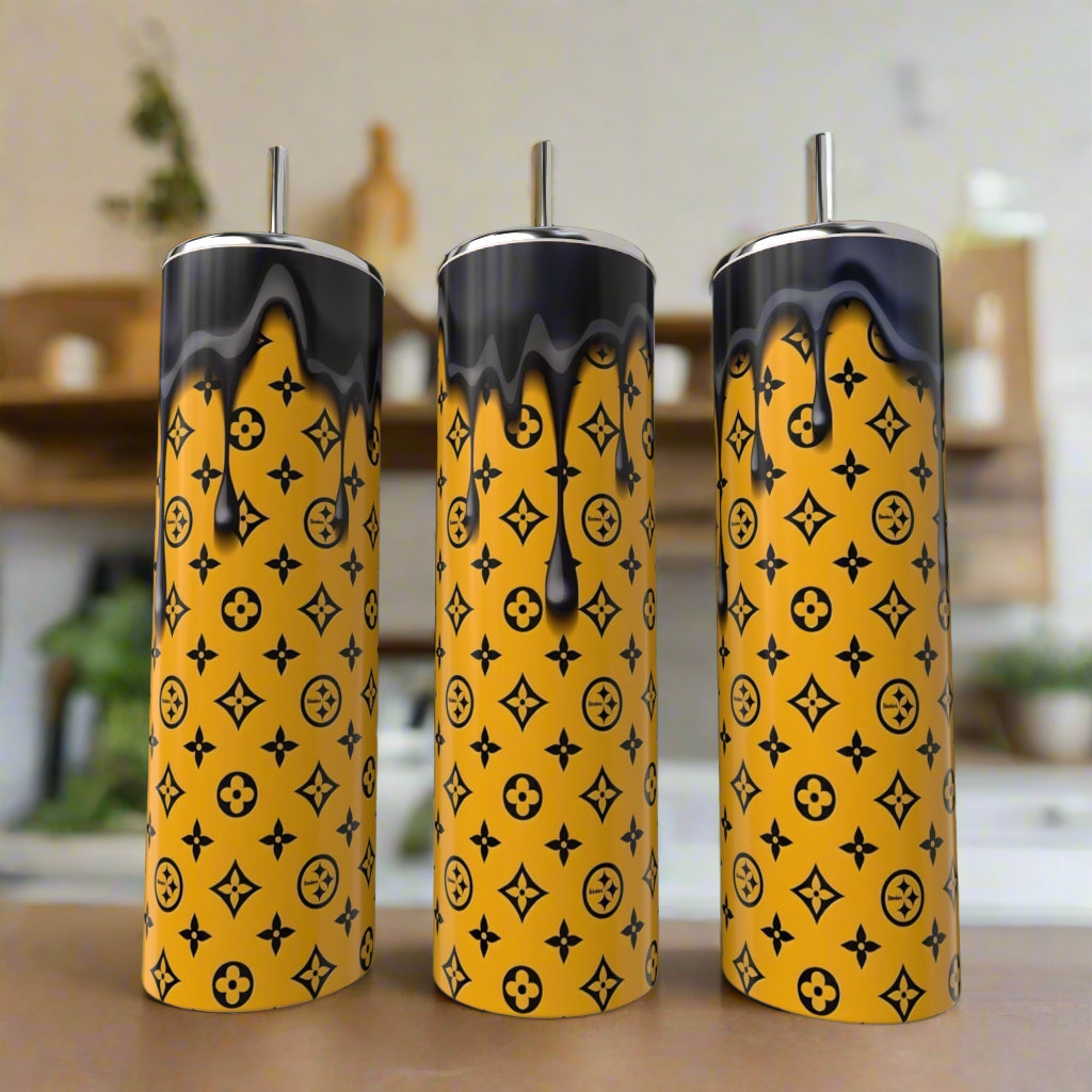 Steelers LV Drip - 20oz Skinny Tumbler