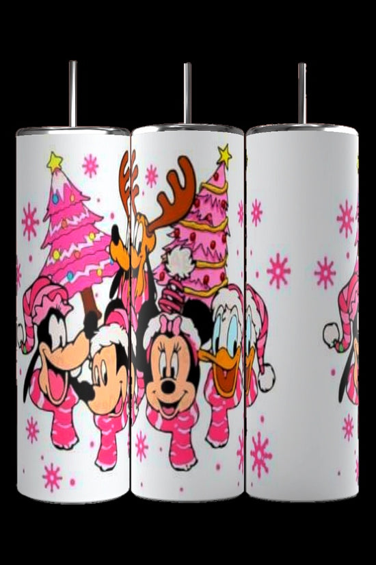Pink Disney Christmas 20oz Tumbler