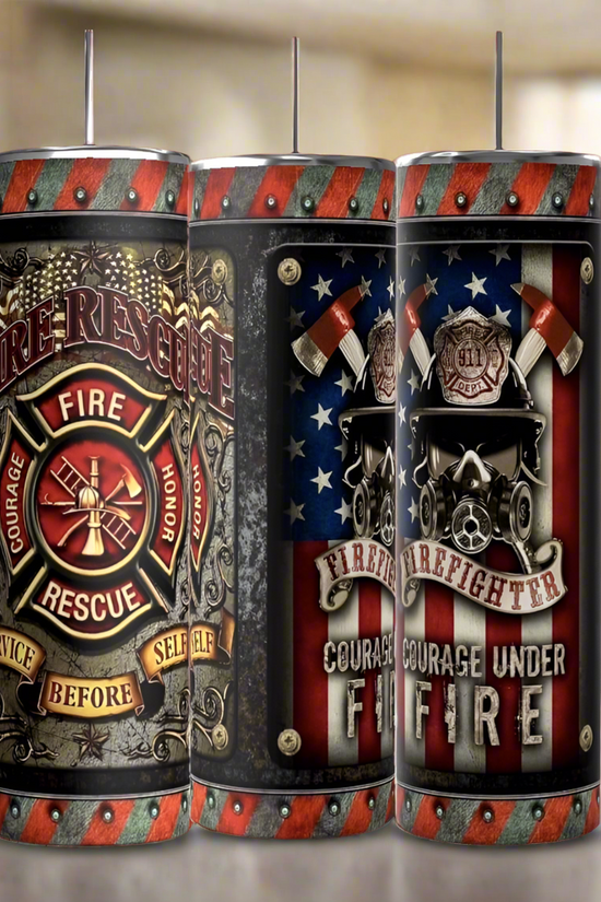 Fire Rescue 20oz Skinny Tumbler