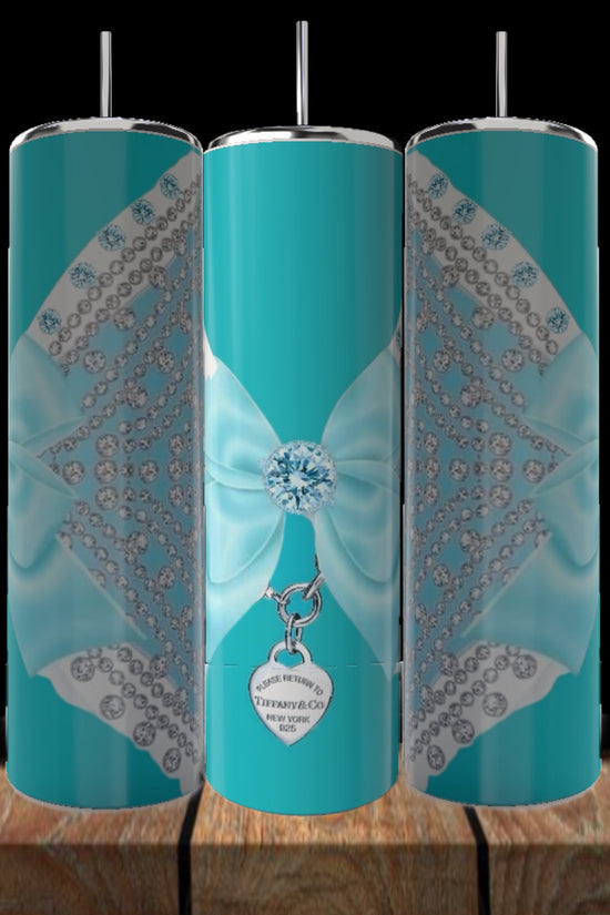 Tiffany Lace Locket Wraparound 20oz Tumbler
