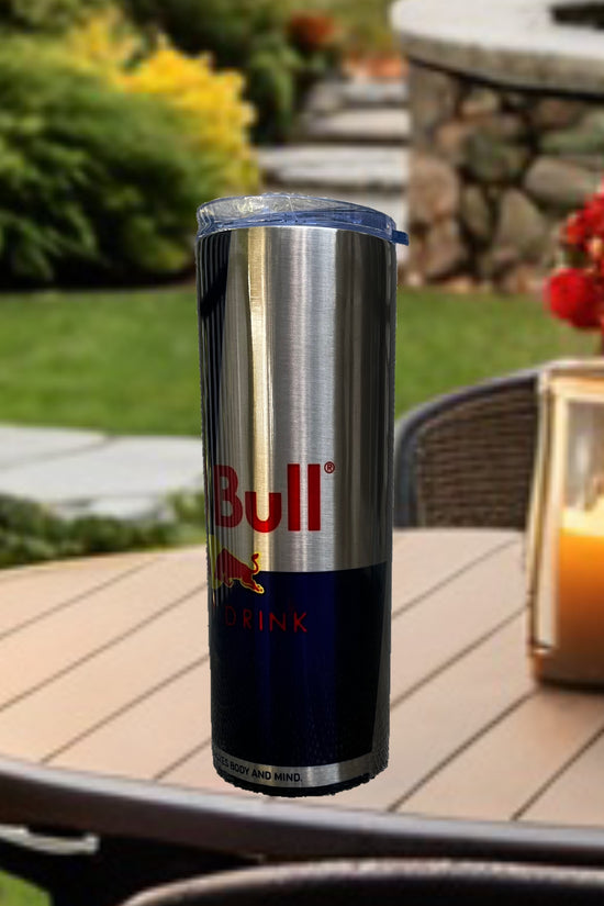 Sugar Free Red Bull Energy- Silver Stainless Steel 20oz Tumbler