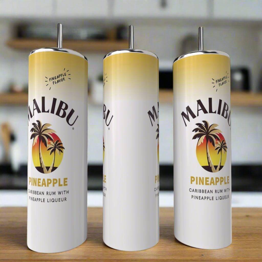 Malibu Double Sided 20oz Tumblers-add on Removable 3D Lid