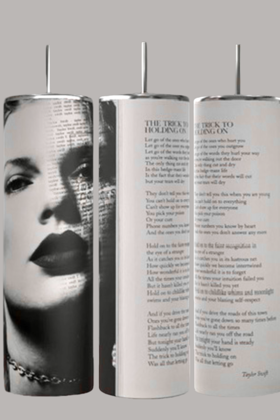 REP The Trick To Holding On w/ Lyrics- 20oz Skinny Tumbler