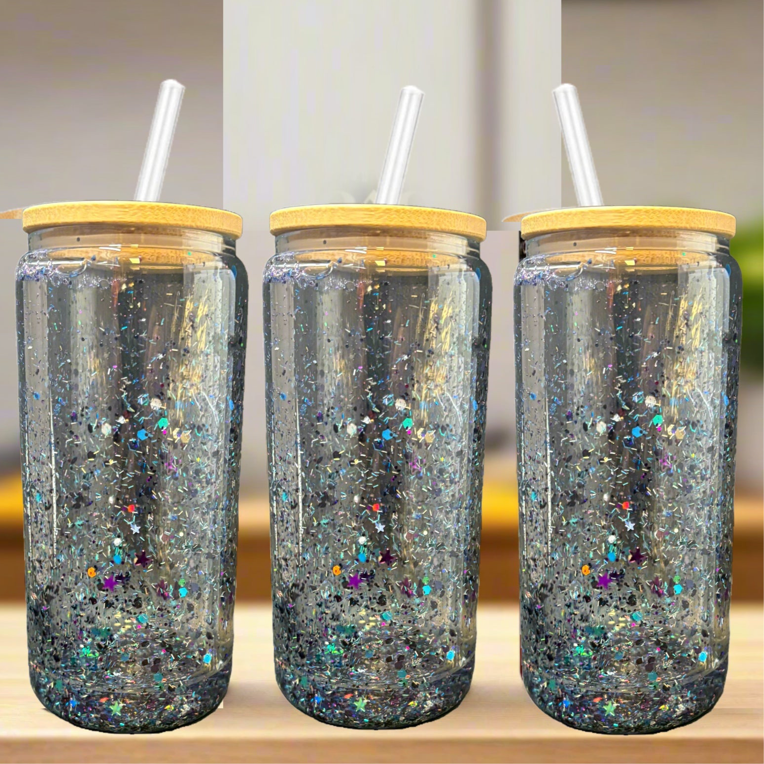 Snowglobe Tumbler | 16 oz glass