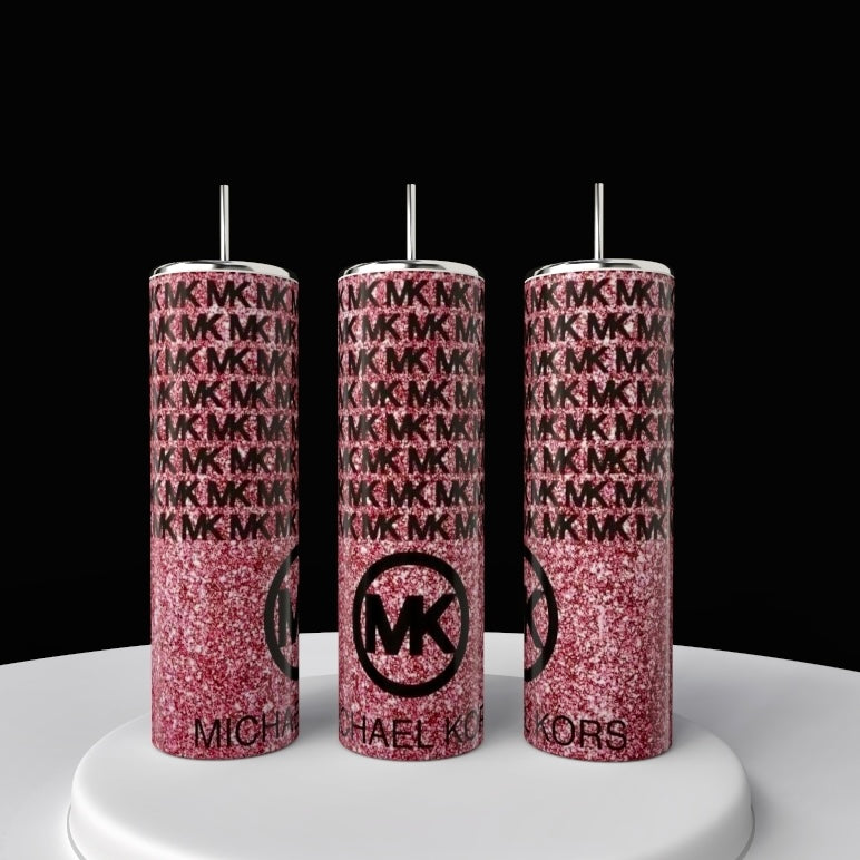 MK Pink Glittered 20oz Tumbler