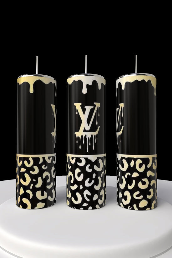 LV Cheetah  Drip | 20oz Skinny Tumbler