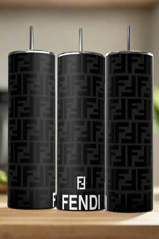 FENDI Black & Grey Modern 20oz Skinny Tumbler