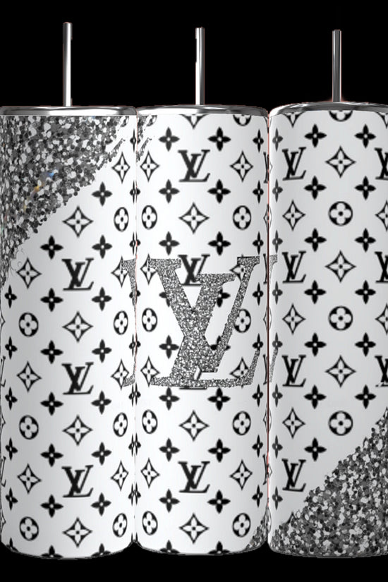 Louis Vuitton Black & Silver 20oz Tumbler