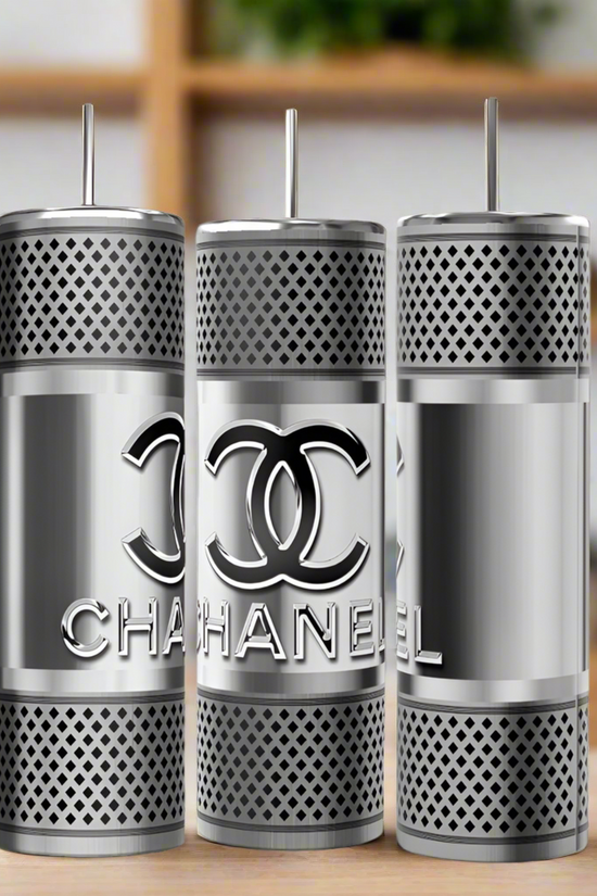 Chanel Silver Stainless Steel 20oz Tumbler