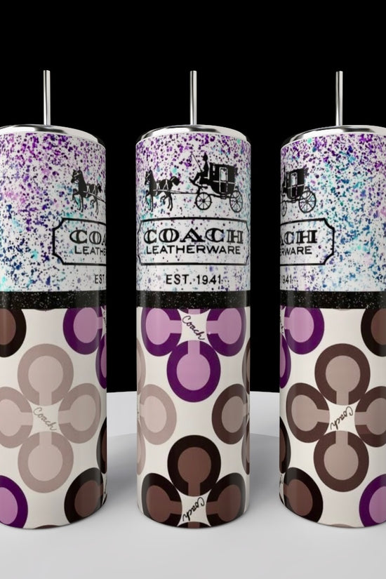 Coach Purple Designed 20oz Tumbler