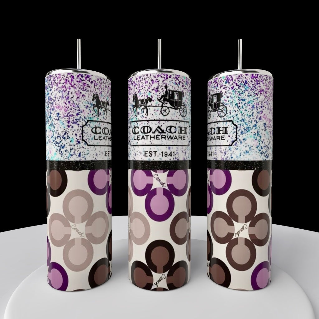 Coach Purple Designed 20oz Tumbler