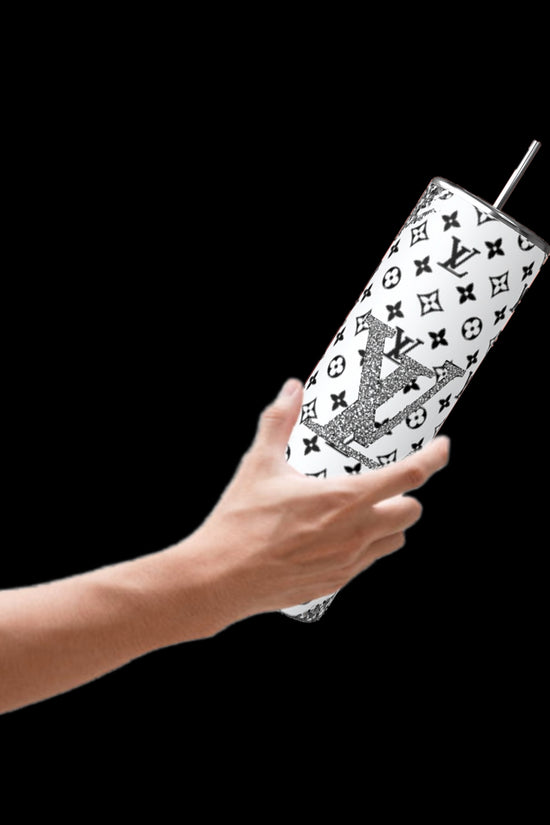 Louis Vuitton Black & Silver 20oz Tumbler