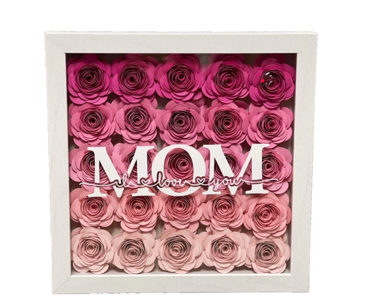 Mom 10x10 Flower Shadow Box