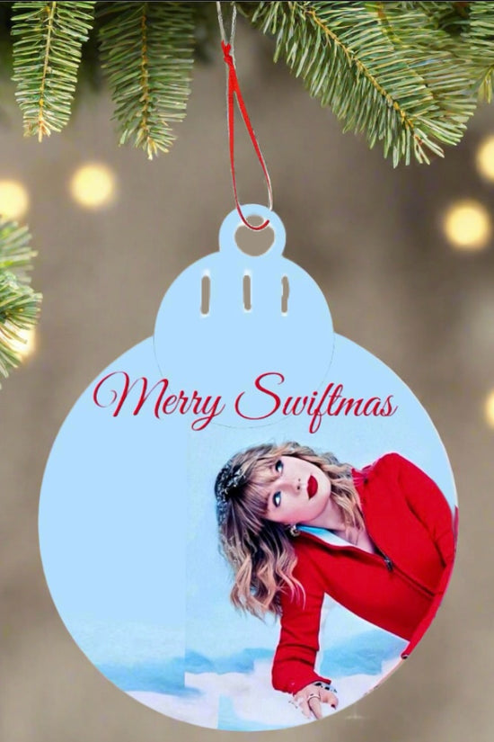 The Merry Swiftmas Tree Ornament by Kreative Kreationz is a standout holiday decor piece featuring 