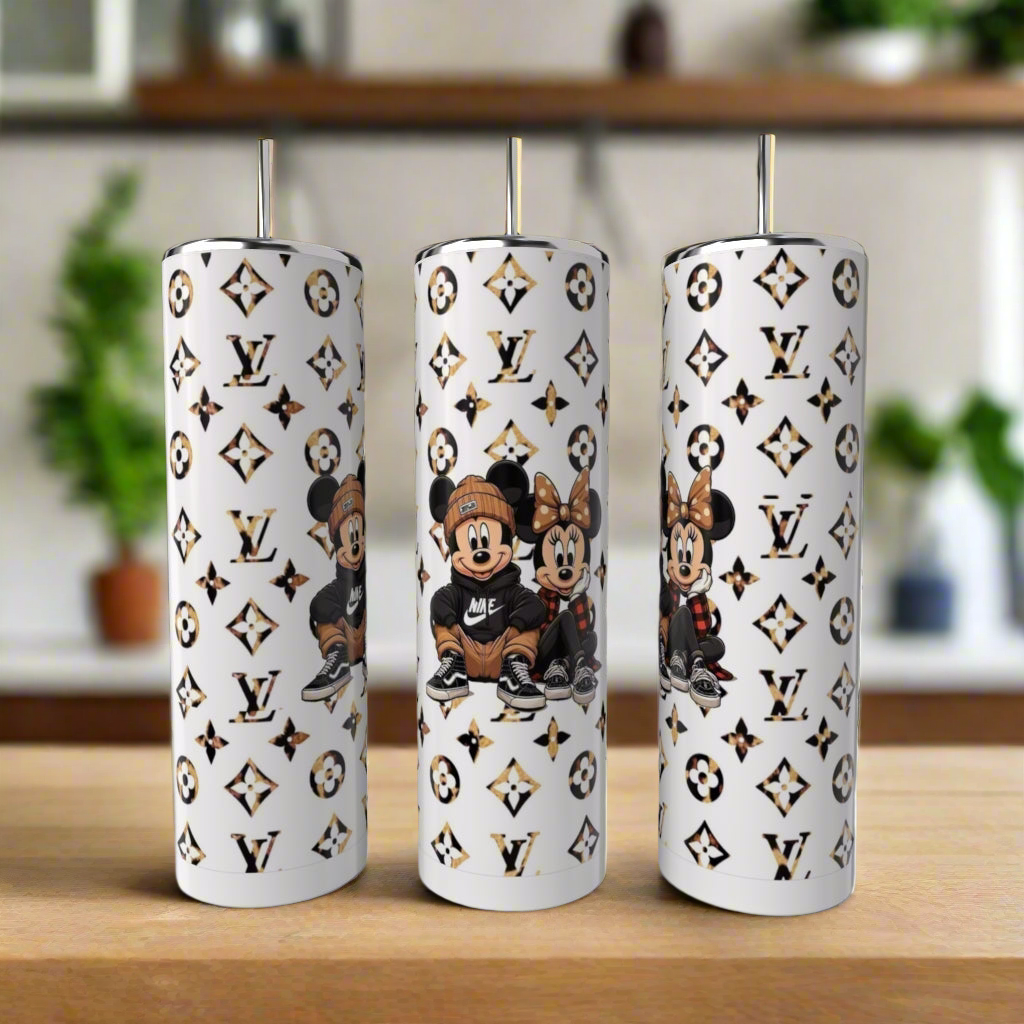 Mickey & Minnie Mouse LV Fashion 20oz Skinny Tumbler