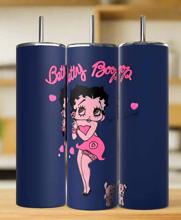 Betty B Navy 20oz Skinny Tumbler