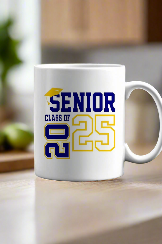 The Kreative Kreationz Class of 2025 Graduate Mug features 