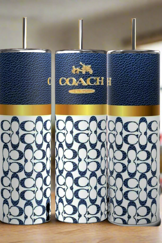 Blue & Gold Coach inspired 20oz Tumbler