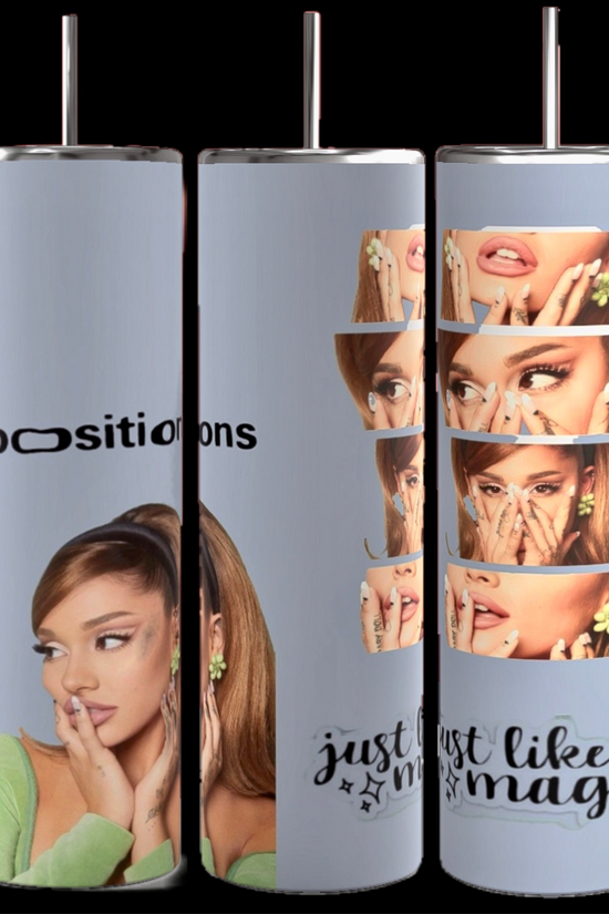 Positions | Blue Ariana Grande 20 ounce skinny tumbler