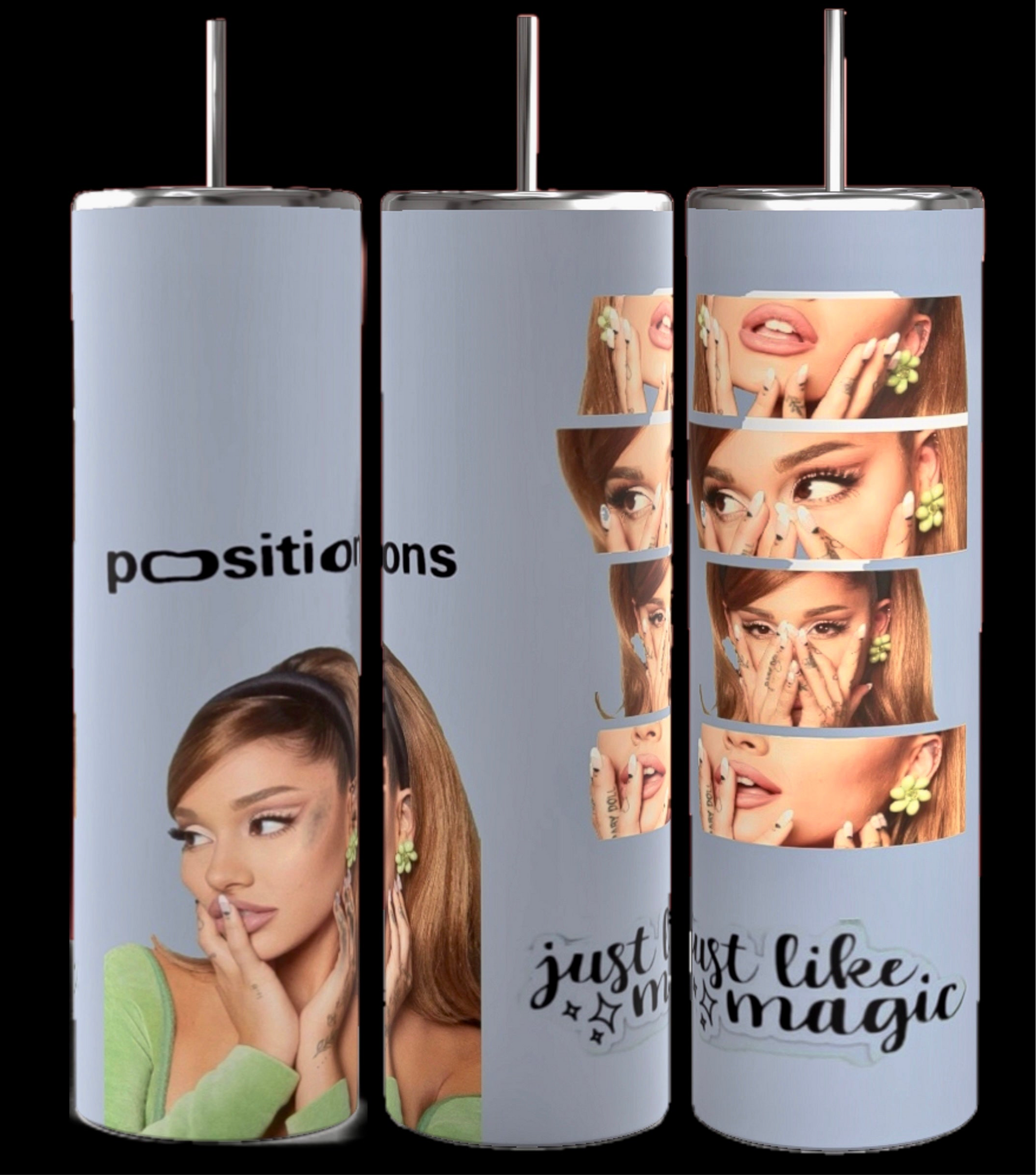 Positions | Blue Ariana Grande 20 ounce skinny tumbler