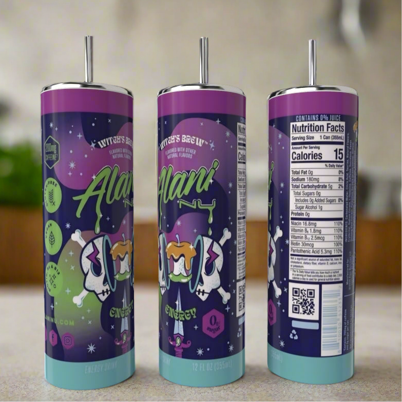Alani 20oz SILVER STAINLESS STEEL Tumbler