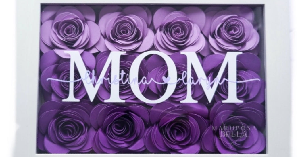 Mom 10x10 Flower Shadow Box