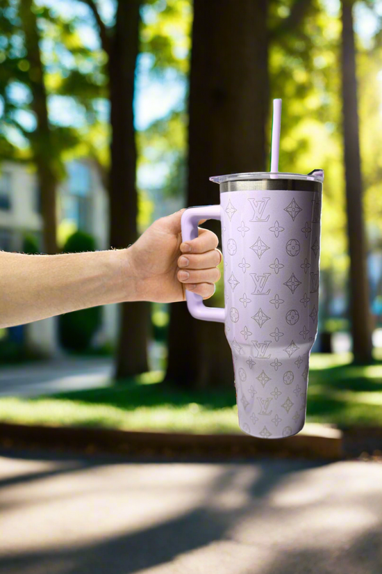 LV Lilac Engraved Tumbler