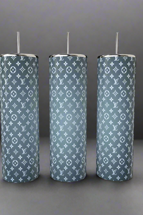 LV Icy Blue Ombre 20oz Skinny Tumbler