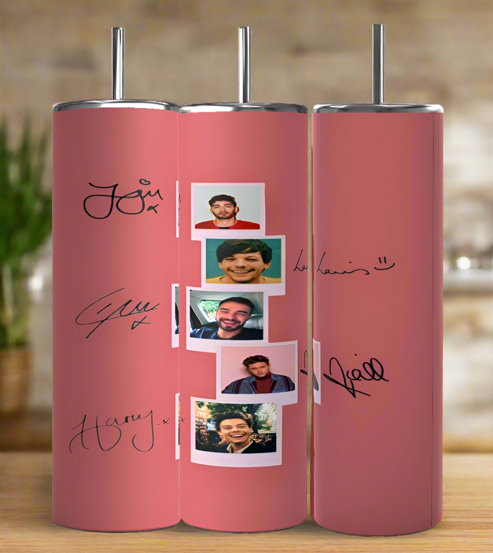 One Direction Pink 20oz Stainless Steel Tumbler