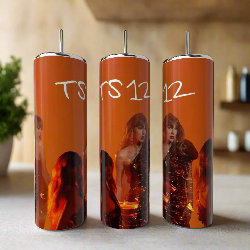 TS12 | Orange Taylor Swift 20oz Tumbler
