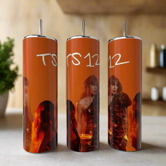 TS12 | Orange Taylor Swift 20oz Tumbler