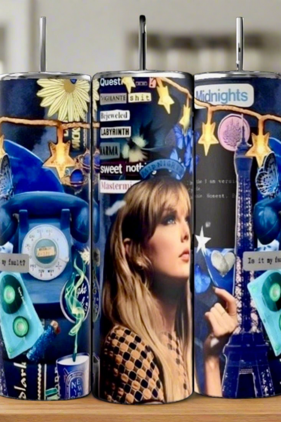 Midnights Taylor Swift 20oz Skinny Tumbler
