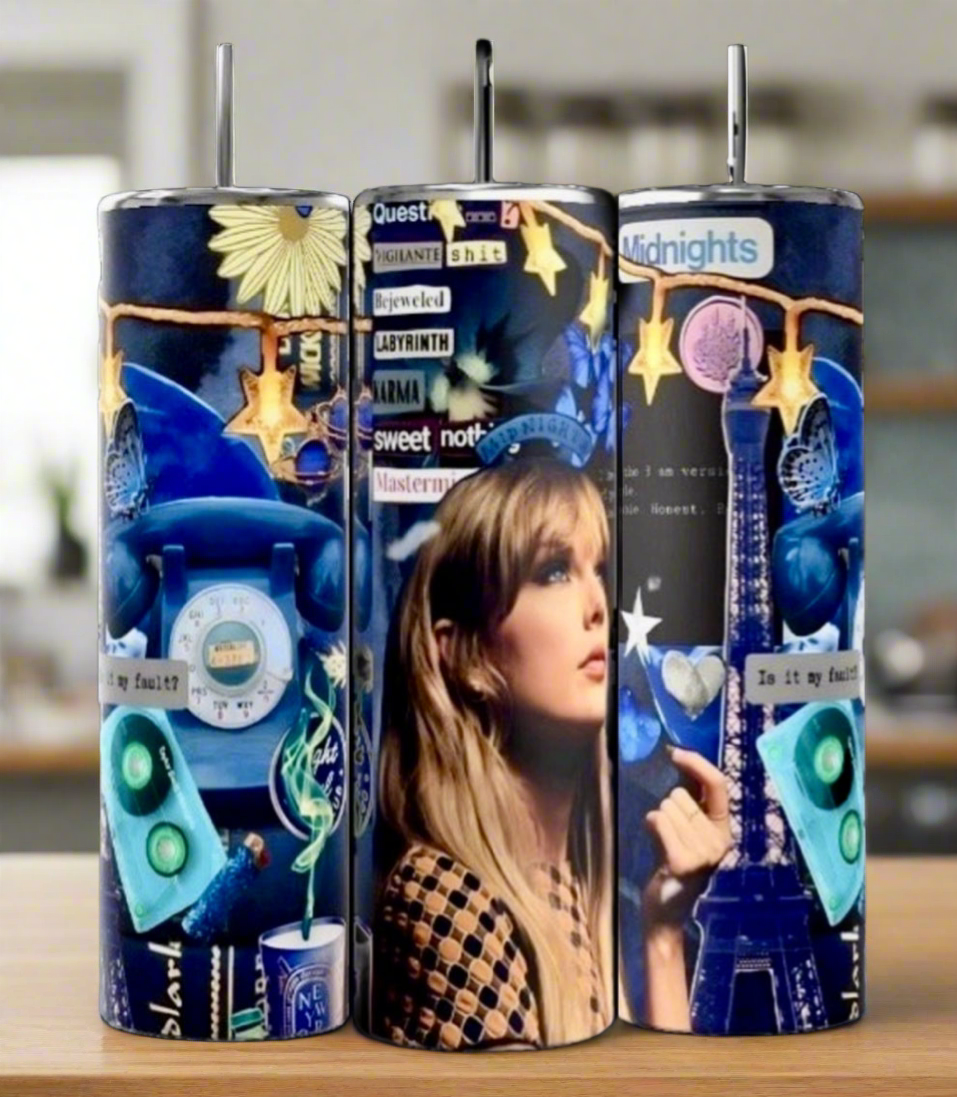 Midnights Taylor Swift 20oz Skinny Tumbler