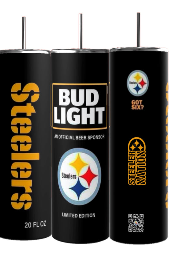 Pittsburgh Steelers- NFL- 20oz Skinny Tumbler