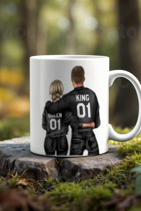 King & Queen Couples Ceramic Mug