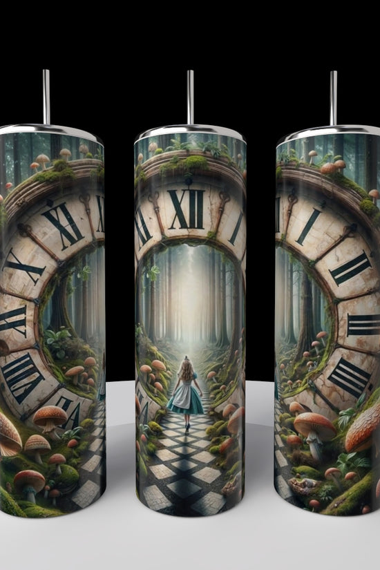 Alice in Wonderland Clock 20oz Tumbler