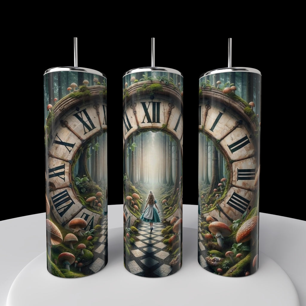 Alice in Wonderland Clock 20oz Tumbler