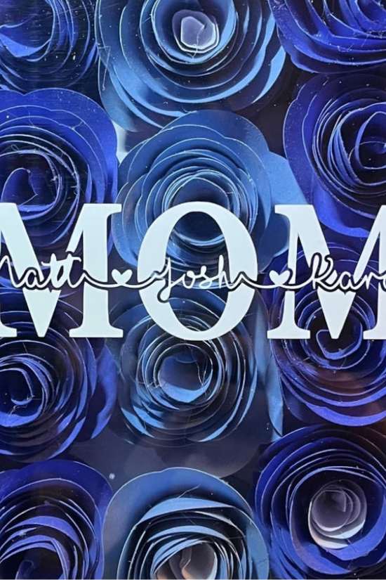 The Mom 10x10 Flower Shadow Box by Kreative Kreationz features 