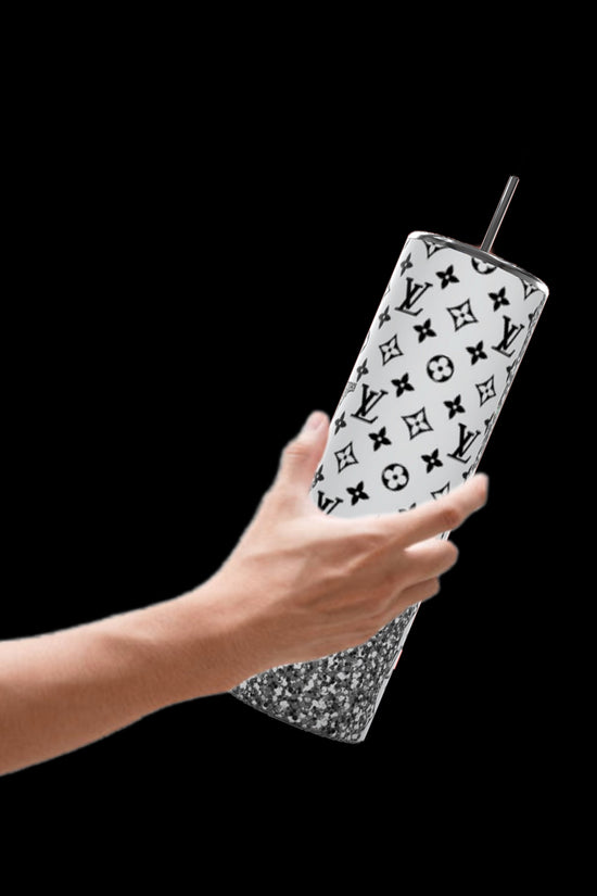 Louis Vuitton Black & Silver 20oz Tumbler
