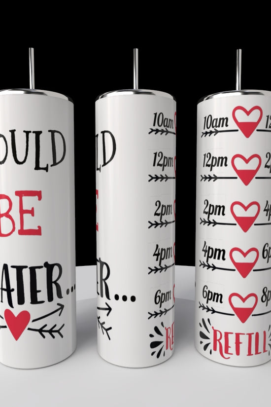 Drink Water 20oz Tumbler with Reusable Straw and Lid
