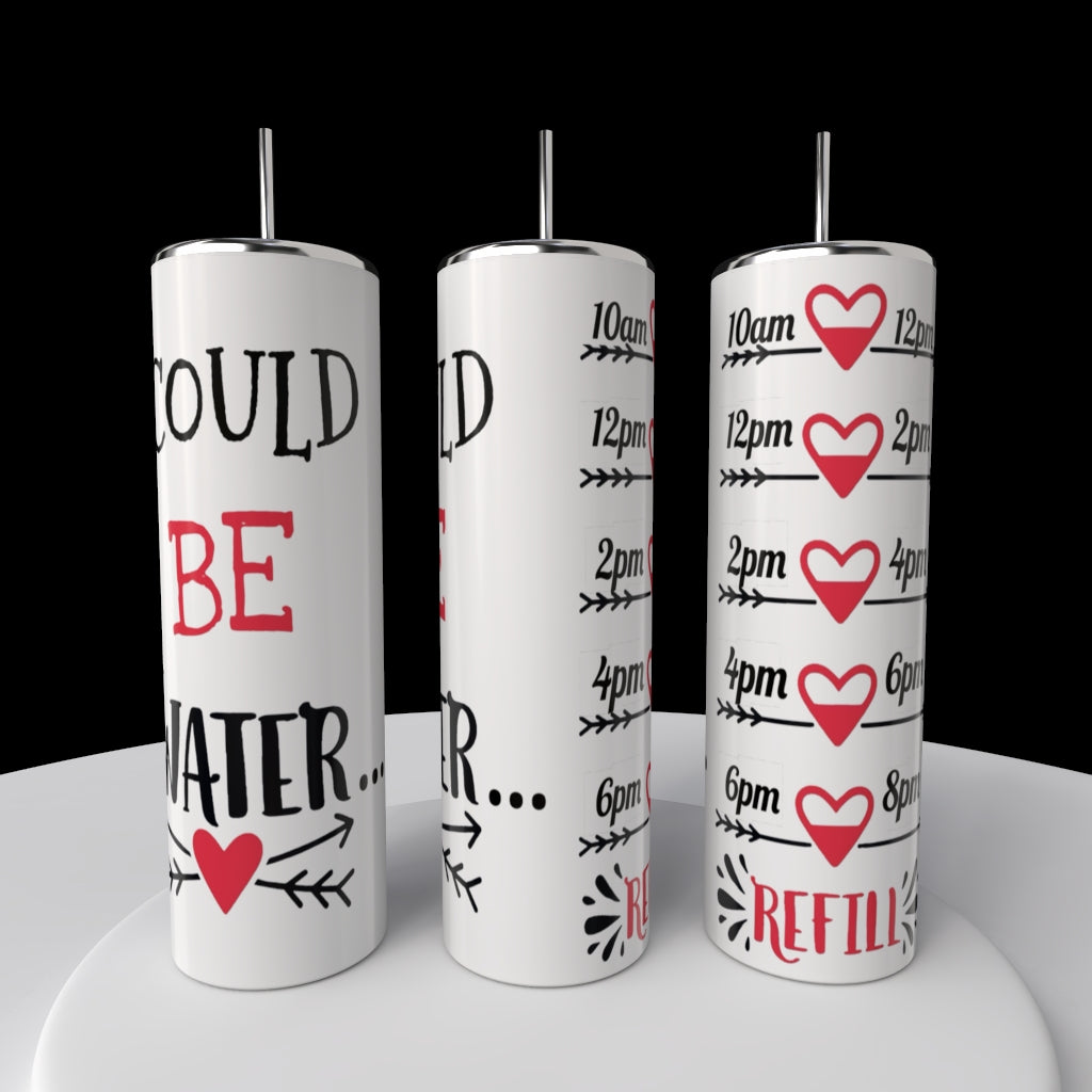 Drink Water 20oz Tumbler with Reusable Straw and Lid